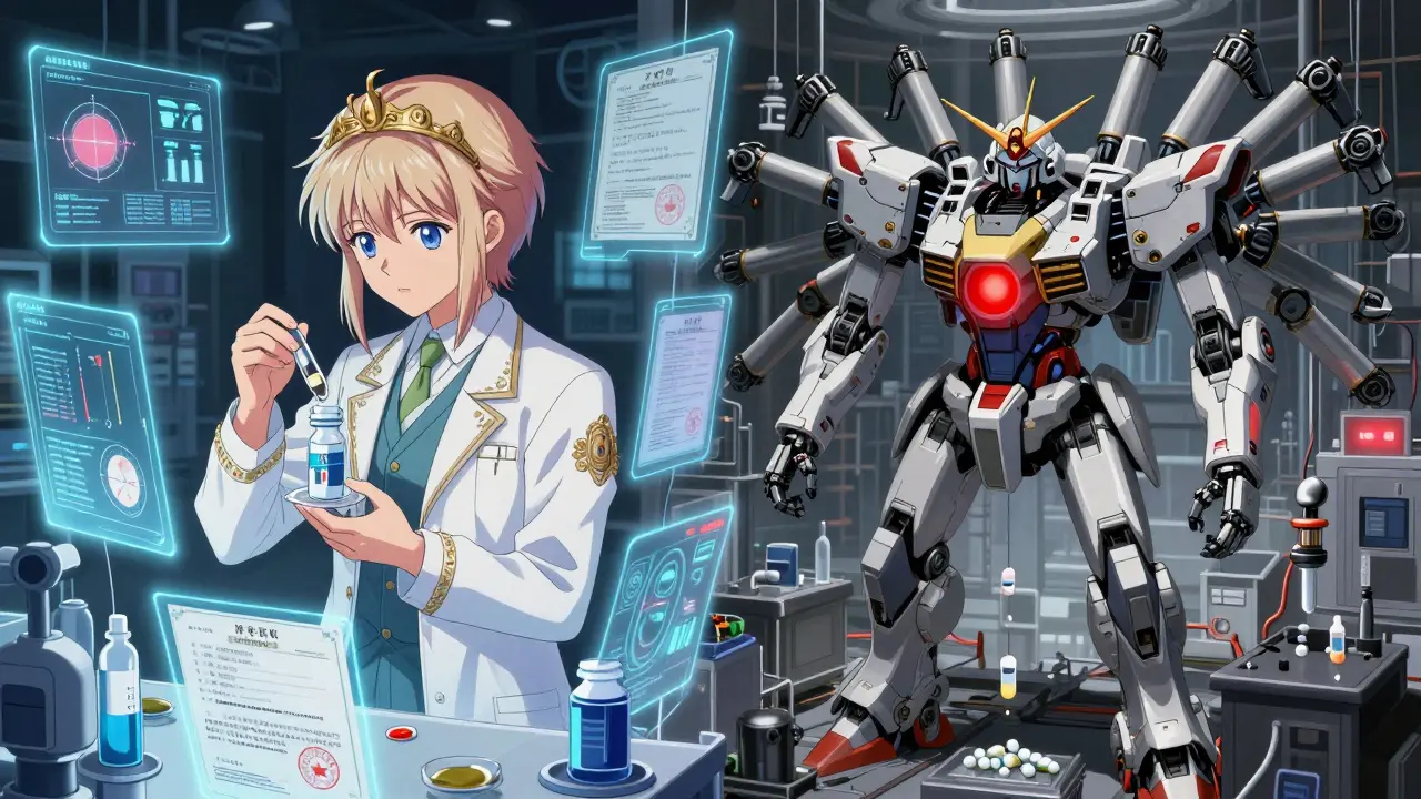 Contrasting mechs: one for brand-name drug R&amp;D, another for mass-producing generics.