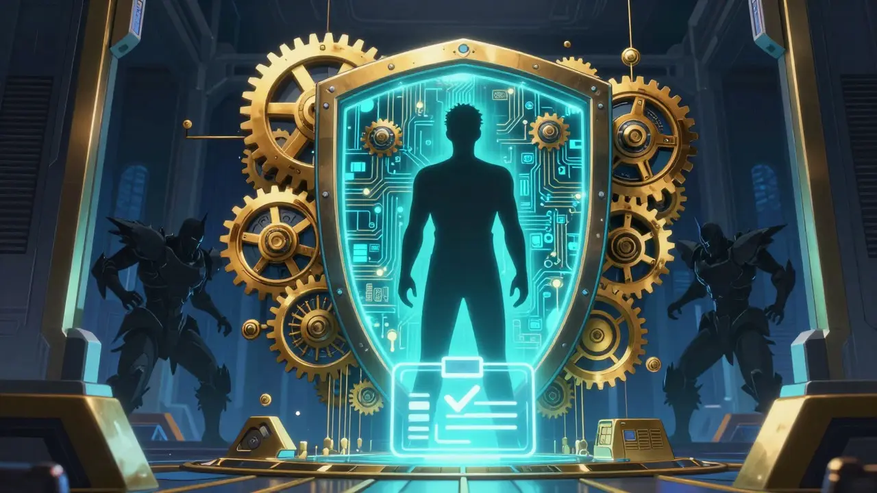 Digital shield protecting a patient from dangerous illegal online pharmacy threats.
